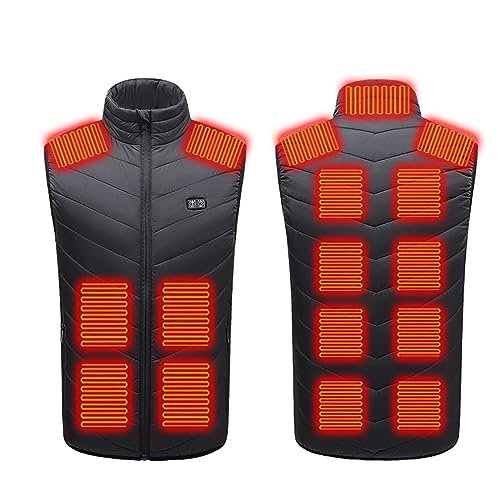 KHIRVWL Heizweste Herren Beheizbare Weste Beheizbare Jacke Wasserdicht Winddicht Warm Softshell Winterjacke 17 Zonen Dual Control Heizung Heizweste Elektrische Heizung Warme Weste Jacke mit Tasch KHIRVWL Heizweste Herren Beheizbare Weste Beheizbare Jacke Wasserdicht Winddicht Warm Softshell Winterjacke 17 Zonen Dual Control Heizung Heizweste Elektrische Heizung Warme Weste Jacke mit Tasch von KHIRVWL