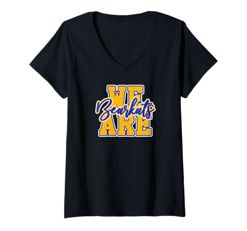 Damen Klein High School Bärenkatzen T-Shirt mit V-Ausschnitt Damen Klein High School Bärenkatzen T-Shirt mit V-Ausschnitt von KHS Bearkat Spirit Wear