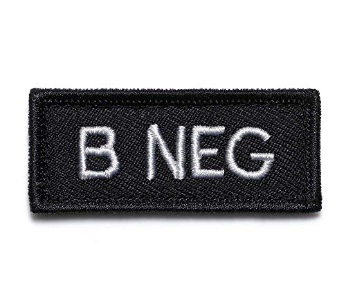 KHS Blutgruppen Patch, B NEG, KHS.PABNEGB7.20, Schwarz von KHS