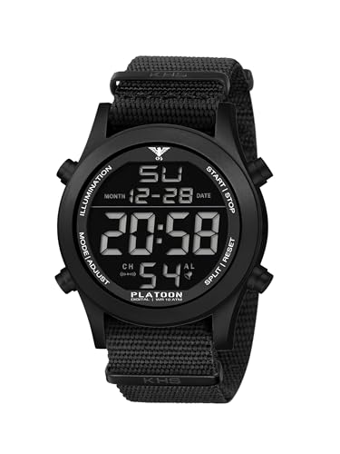 KHS Armbanduhr Platoon Digital Schwarz PLABSD.NB von KHS