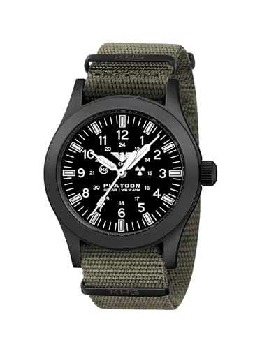 KHS Platoon Black Steel Solar | H3 KHS.PLABSSF.NSGO mit Natoband steingrau-Oliv von KHS