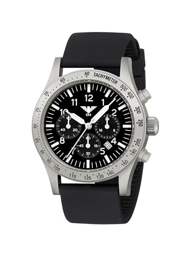 KHS Platoon Steel Solar Chronograph KHS.PLASSC.SB mit Silikonband schwarz von KHS