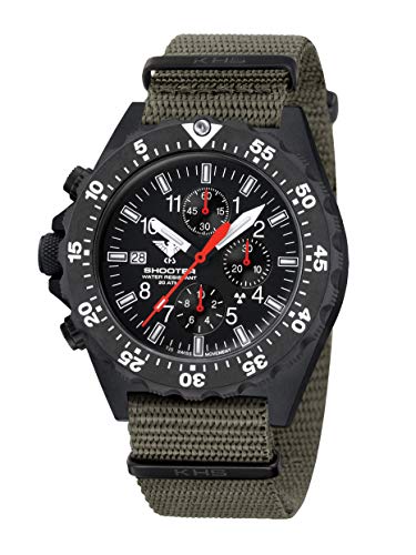 KHS Shooter MKII Chronograph Field SH2CF.NSGO mit Natoband steingrau-Oliv von KHS