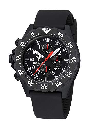 KHS Shooter MKII Chronograph Operation Timer SH2COT.SB mit Silikonband schwarz von KHS