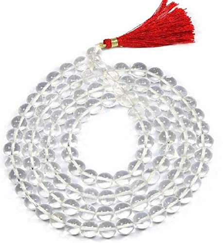 KHUSHI CRAFTS Transparenter Sphatik Mala Original sfatic funkelnder zertifizierter Bergquarz-Rosenkranz Sfatik Kristall Jaap Mala | Luxmi Laxmi Jaap | sphatic | 7 mm 108 + 1 Perlen KHUSHI CRAFTS Transparenter Sphatik Mala Original sfatic funkelnder zertifizierter Bergquarz-Rosenkranz Sfatik Kristall Jaap Mala | Luxmi Laxmi Jaap | sphatic | 7 mm 108 + 1 Perlen von KHUSHI CRAFTS