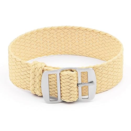 KHYTEBV 1 Ersatz-Uhrenarmband, Nylon-Bund mit Größe 14 mm, 16 mm, 18 mm, 20 mm, 22 mm für Männer und Frauen von KHYTEBV