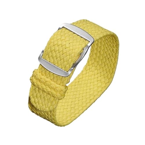 KHYTEBV 1-teiliges Uhrenarmband, einteiliger, verstellbarer Ersatz-Uhrenarmband aus geflochtenem Nylon, kompatibel mit 14 mm, 16 mm, 18 mm, 20 mm, 22 mm von KHYTEBV
