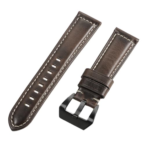 KHYTEBV 1PC Leder Uhrenarmband, 38/40/41mm 42/44/45mm 49mm Uhrenarmband Ersatz mit schwarzer Schnalle passend von KHYTEBV