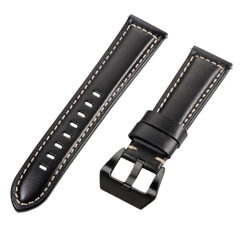 KHYTEBV 1PC Uhrenarmband mit 38/40/41 mm 42/44/45 mm 49 mm, Ersatz-Uhrenarmband aus Leder mit schwarzer Schnalle, passend für von KHYTEBV