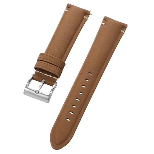KHYTEBV 2 Stück Uhrenarmbänder, Leder-Uhrenarmbänder, verstellbare Ersatzarmbänder mit Passform in den Größen 20 mm und 22 mm von KHYTEBV