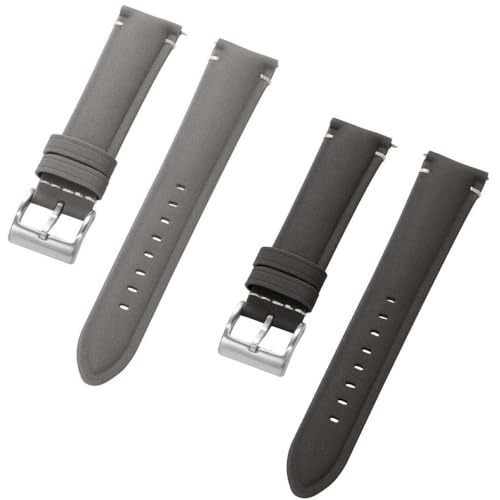 KHYTEBV 2 Stück Uhrenarmbänder kompatibel mit Größe 20 mm 22 mm, Ersatz-Uhrenarmbänder aus Leder passen von KHYTEBV