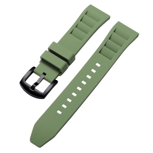 KHYTEBV 2 Stück Uhrenarmbänder mit Schnellverschluss, 20 mm 22 mm Ersatz-Uhrenarmband aus Silikon mit schwarzer Edelstahlschnalle für Männer und Frauen von KHYTEBV