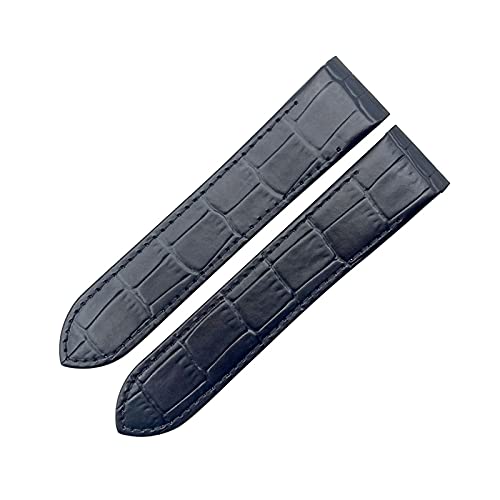 KHYTEBV 20 23mm Schwarz Braun Echtleder Uhrenarmband Kompatibel mit San 100 Uhrenarmband DIY Repacle Lasting von KHYTEBV