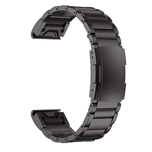 KHYTEBV 22 26 mm Uhrenarmband aus Legierung, kompatibel mit Fenix 5 5X Plus 6 6 Pro 945, Smart-Armband mit Schnellverschluss von KHYTEBV