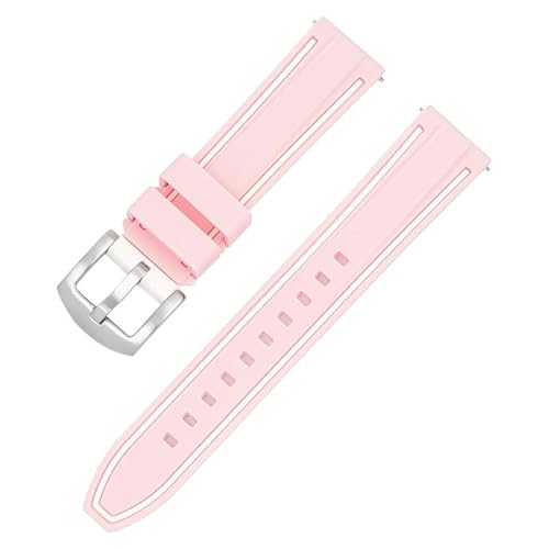 KHYTEBV Ersatz-Uhrenarmband mit Schnellverschluss, verstellbares zweifarbiges Sport-Uhrenarmband aus Silikon in den Größen 20 mm, 22 mm, 24 mm und 26 mm von KHYTEBV