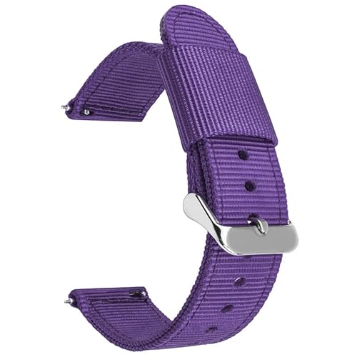 KHYTEBV Nylon-Uhrenarmband, verstellbares, geflochtenes Sport-Uhrenarmband mit Schnellverschluss in den Größen 18 mm, 20 mm, 22 mm, 24 mm von KHYTEBV
