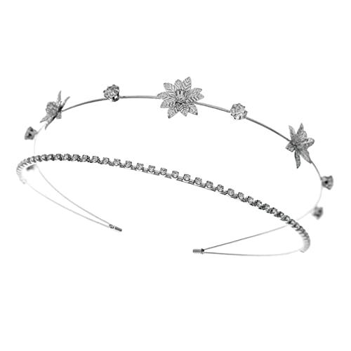 KHYYHA Doppelt laminiertes Stirnband, Haarschmuck for Frauen, Stirnband, Hochzeit, Kopfbedeckung, Haargummis for Damenhaar, Metall-Haarspangen for Damen, Haarspangen for Damen, Damen-Haarspangen von KHYYHA