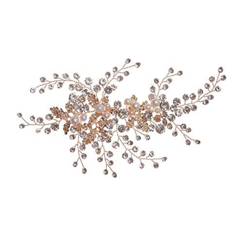 Perlen-Strass-Stirnband, Blumenmädchen, Strass-Haarschmuck, Strass-Haarspange, Perlen-Hochzeits-Stirnband, Braut-Kopfschmuck, Braut-Strass-Haarnadel, Perlen-Kopfschmuck, Abs von KHYYHA