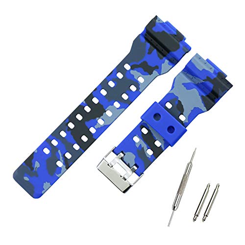 KHZBS Ersatz-Uhrenarmband für Herren aus Gummiharz, passend für Casio G-Shock GA100, GA110, GA140, GA150, GD120, GW8900, GLS100, GAX100, Outdoor-Sportarmband von KHZBS