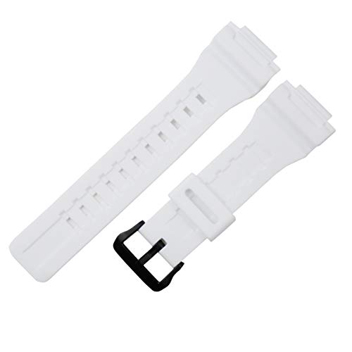KHZBS Uhrenarmband aus Harz, Ersatz für AQ-S810W/AQ-S810/MRW-200H/ SGW-400H 18mm weiß von KHZBS