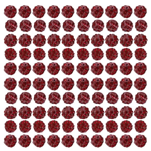 100 Pcs 10 Mm Funkelnde Kristallperlen Set Weiche Und Fliegende Disco Kugel Tonperlen Strasssperlen Für Handgefertigtes Zubehör 100 Pcs 10 Mm Funkelnde Kristallperlen Set Weiche Und Fliegende Disco Kugel Tonperlen Strasssperlen Für Handgefertigtes Zubehör von KHZen
