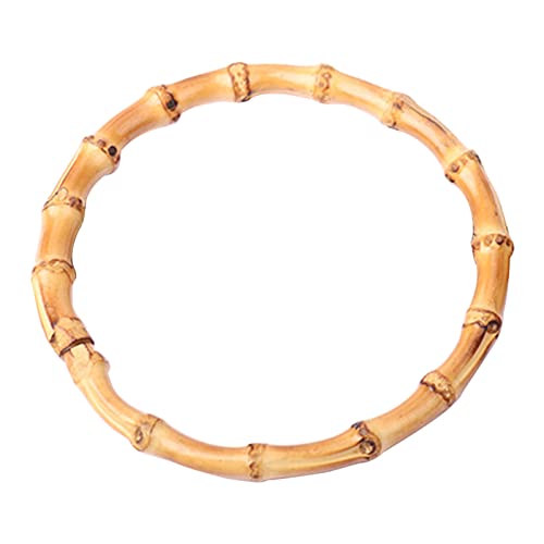 Bambus Bag Ersatzzubehör Handgefertigtes Beutel Flach Runde Formbärke Geschenk Für Frauen Mädchen Bambus Flach Runde Geldbörse Handtasche Accessoire von KHZen