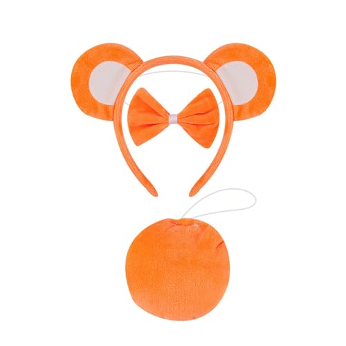 Cartoon Bear Ohrs Stirnband Bögen Kurzkleid Modisches Weiches Stoff Haar Accessoire Für Frauen Und Kinder von KHZen