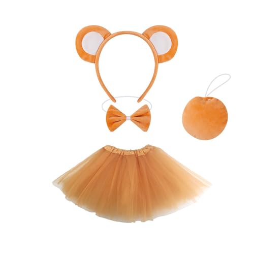 Cartoon Bear Ohrs Stirnband Bögen Kurzkleid Modisches Weiches Stoff Haar Accessoire Für Frauen Und Kinder von KHZen