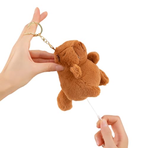 Charm Elegant Schöne Capybaras Kostüm Keyring Robustes Plüsch Schlüsselhalter Accessoire Für Modische Frauen Enthusiasten von KHZen