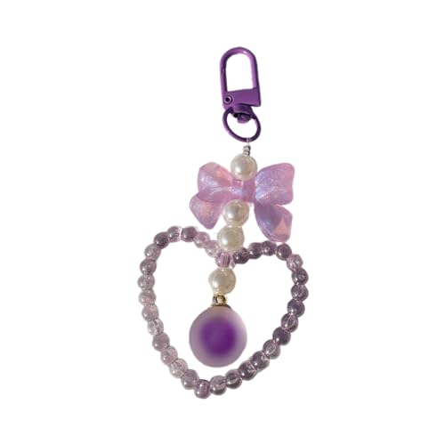 Elegant Perlen Keyring Romatics Geschenk Für Frauen Mädchen Zierlich Kristall Hollow Herzknoten Kegel Schlüsselbund Mode Schmuck Geschenk Hollow Heart Keyring Telefonkette Für Frauen von KHZen