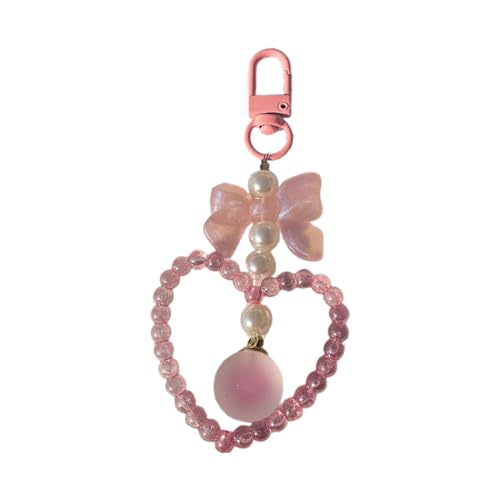 Elegant Perlen Keyring Romatics Geschenk Für Frauen Mädchen Zierlich Kristall Hollow Herzknoten Kegel Schlüsselbund Mode Schmuck Geschenk Hollow Heart Keyring Telefonkette Für Frauen von KHZen