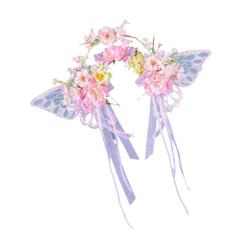 Elegante Imitatiion Blumen Kopfstück Mit Fließenden Bändern Für Traditionelle Kostüme Und Feierlichkeiten Von Frauen Täglich von KHZen