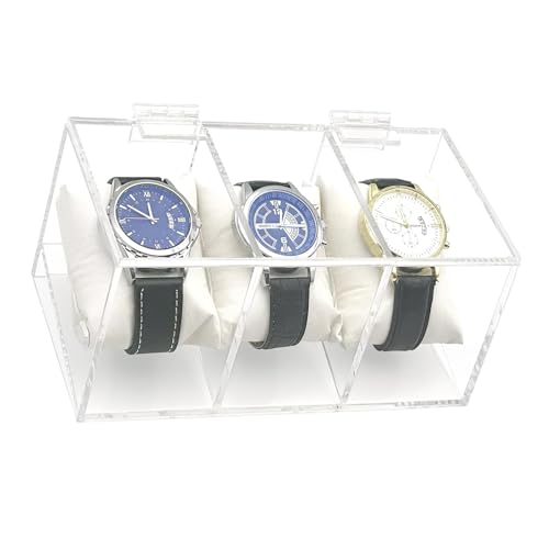 Elegante Uhrenspeicherlösung Acrylhülle Mit Abnehmbaren Kissen Transparente Uhr Display Box Für Männer Frauen Elegante Uhrenspeicherlösung Acrylhülle Mit Abnehmbaren Kissen Transparente Uhr Display Box Für Männer Frauen von KHZen