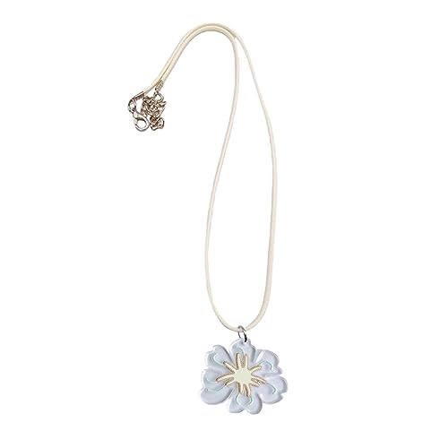 Fashion Acrylblüte Anhänger Halskette Einfacher Halsketten Süße Bunte Geprägte Charmhalle Kette Einzigartig von KHZen