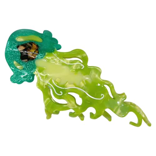 Frauen Große Haarklauen Clip Marine Styles Jellyfishacetat Haarta Für Sichere Haarstyling Verschiedene Anlässe Haarschleife von KHZen
