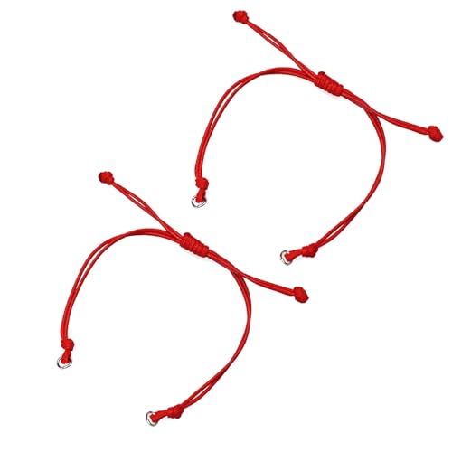 KHZen 2 PCs Handgefertigtes Elastisches Armband Halbfeindliches Handseil Gewebt Bohemisch Bunte Wachsfaden Schmuck Mehrfarbige Schmuck Seilarmband Für Frauen von KHZen