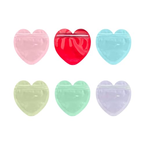 KHZen 300pcs Stylish Love Love Herzförmige Schmuckbeutel Bunte Versiegelungstaschen Für Geburtstagsfeier Und Hochzeitsgeschenke Verpackung von KHZen