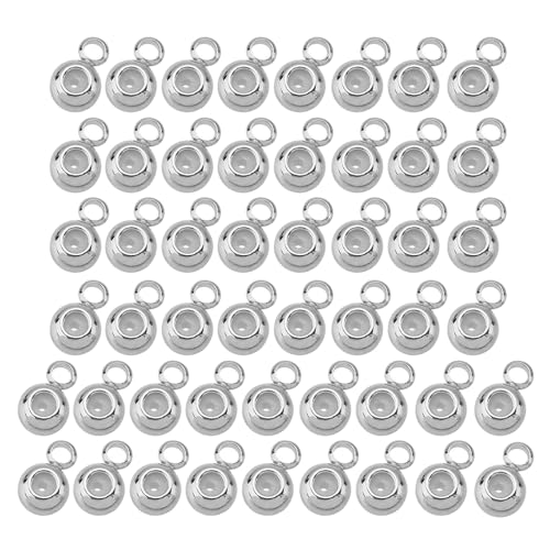 KHZen 50 Pack Stylish Metal Spacer Perlen Armbänder Perlen Messing Textur Charme Lose Perlen Schmuckzubehör Für Halskette von KHZen