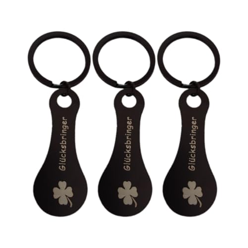 KHZen Bequemer Einkaufswagen Opener Keyrings Set Von 3 Robusten Edelstahl Abnehmbaren Münzmodell Key Accessoire von KHZen