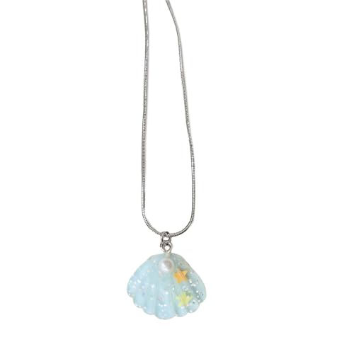 KHZen Einfacher Muschel Anhänger Halskette Anhänger Halshöhle Harzmaterial Shell Neck Schmuck Perfekte Accessoires Für Jeden Anlass Modischer Choker von KHZen