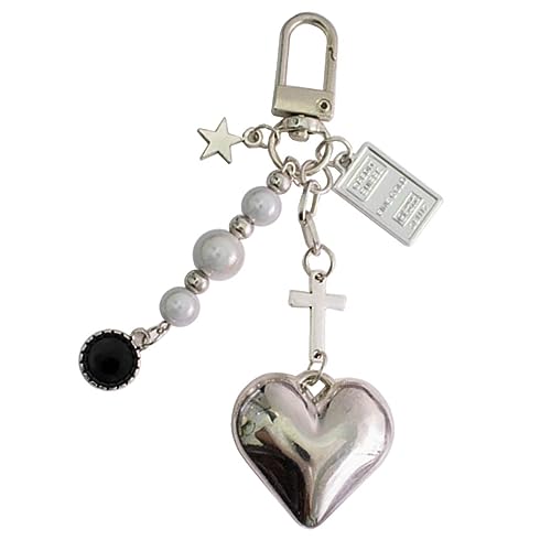 Einzigartige Handgefertigte Schlüsselringe Mode Keychain Anhänger Mit Bärenherz Und Charme Freundschaft Geschenk Handtasche Dekoration Big Heart Schlüsselbund Schlüsselkette Tasche Trendy von KHZen