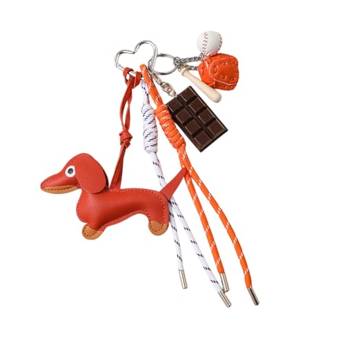 Einzigartige Stile Dackel Dackel Keychain Charm Anhänger Robuste PU Ledermaterialien Accessoire Für Tägliche Verwendung Stilvoller Outfits von KHZen