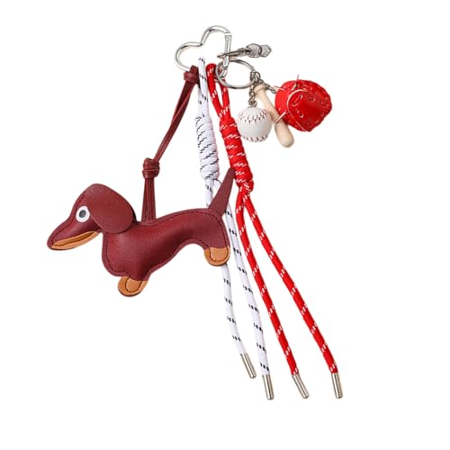 Einzigartige Stile Dackel Dackel Keychain Charm Anhänger Robuste PU Ledermaterialien Accessoire Für Tägliche Verwendung Stilvoller Outfits von KHZen
