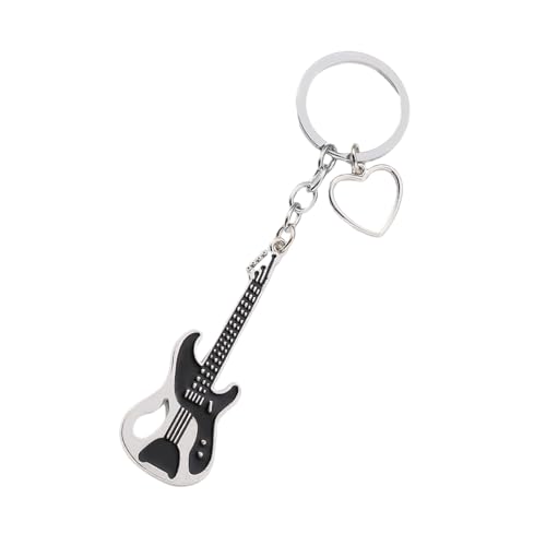KHZen Eleganer Hollow Metal Gitarren Schlüsselbund Mit Strasssteinen Die Den Handgefertigten Schlüsselketten Metall Schlüsselring Für Musikliebhaber Detailliert Haben von KHZen