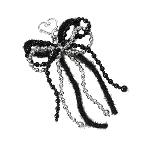 KHZen Elegant Bowknot Schlüsselring Tragbarer Tasche Anhänger Elegantes Schlüsselhalter Mode Perlen Key Ornament Für Frauen Mädchen Vorhanden von KHZen