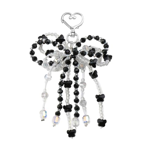 KHZen Elegant Bowknot Schlüsselring Tragbarer Tasche Anhänger Elegantes Schlüsselhalter Mode Perlen Key Ornament Für Frauen Mädchen Vorhanden von KHZen