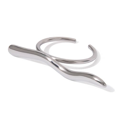 KHZen Elegant Wevere Designs Verstellbare Ringe Einzigartige Gewellte Muster Offener Ringe Charme Für Frauen In Lang Anhaltenden Gold/Silberfarbe von KHZen
