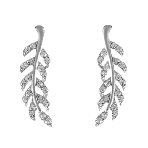KHZen Elegante Kristallblattohrringe Stylish Ohrstecher Pendelly Schmuck Hohlausblätter Ohrstifte Schmuckzubehör Leichte Blattohrringe von KHZen