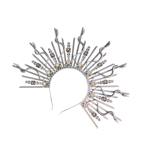 KHZen Elegante Schlangenkopfkronen Kopfband Party Accessoire Mode Haarteize Für Einen Stilvollen Und Mysteriösen Look Geeignet von KHZen
