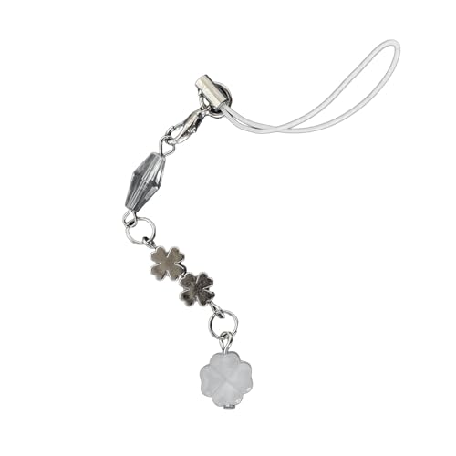 KHZen Eleganter Kristallanhänger Telefonkette Handgefertigtes Kristall Vier Blatt/Blütenheize Telefonkette Stilvolle Hänge Ornament von KHZen